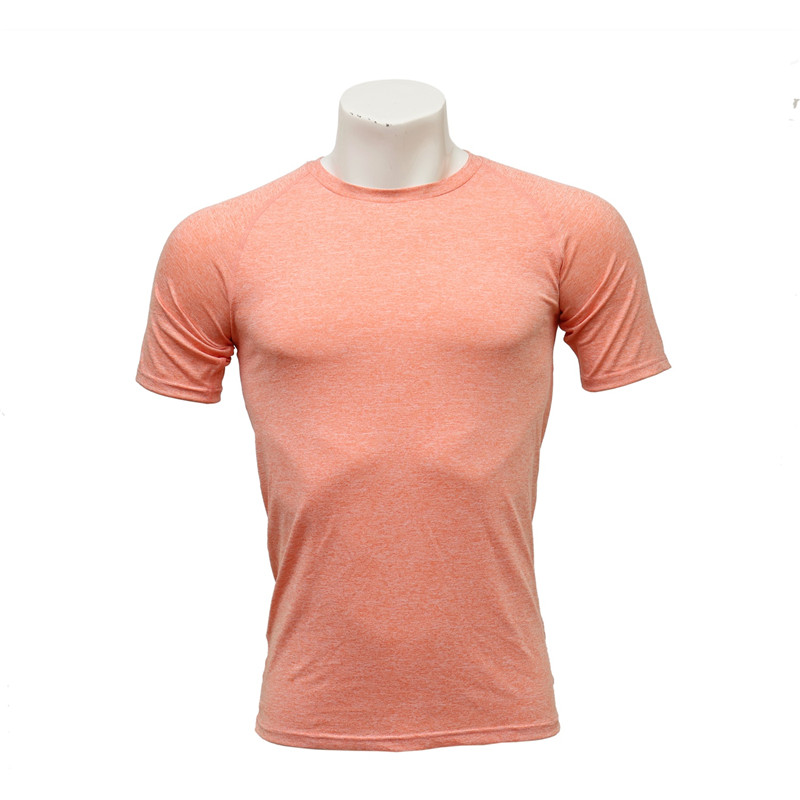 Men's and Women's Fast-dry Orange Polyester Cation Short-sleeved Running Jersey