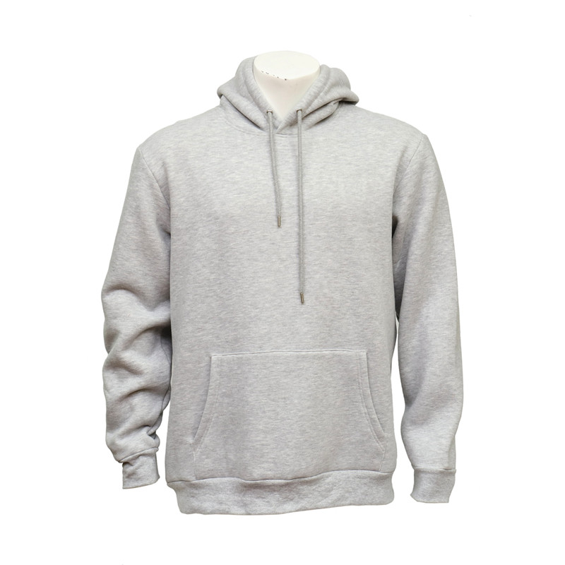 Unisex Pull-over Grey Cotton Hoodie