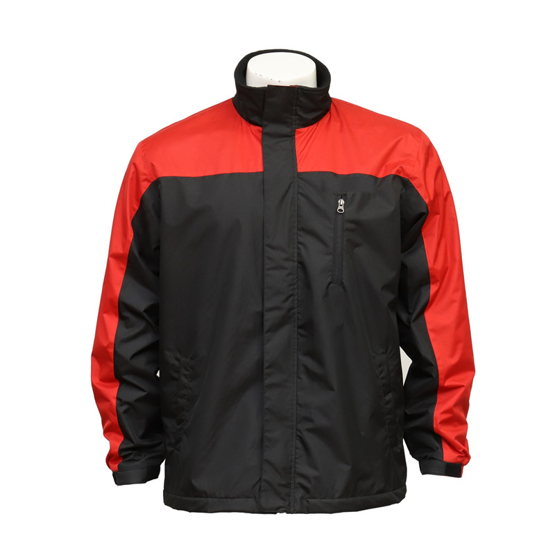 Outdoor Workers Water-proof Black and Red Jacket