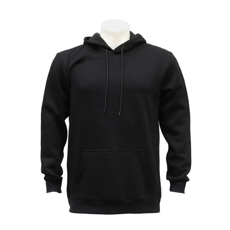 Male and Female Black Blank Hooded Sweatshirt