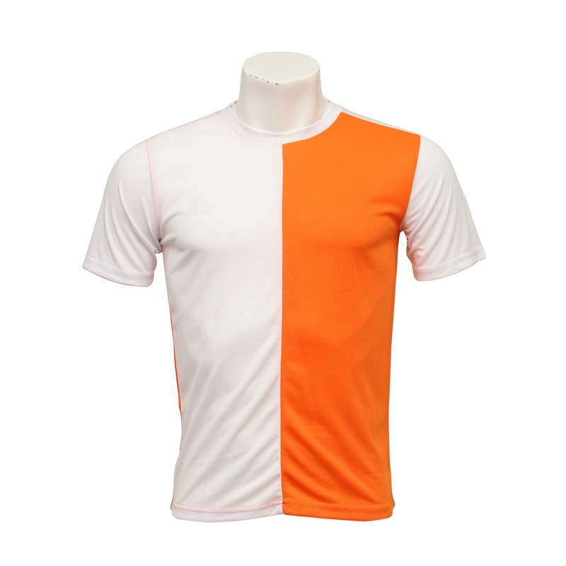 Men's Round-neck Short-sleeved Cut and Sewn Soccer Jersey in Mixed Colors