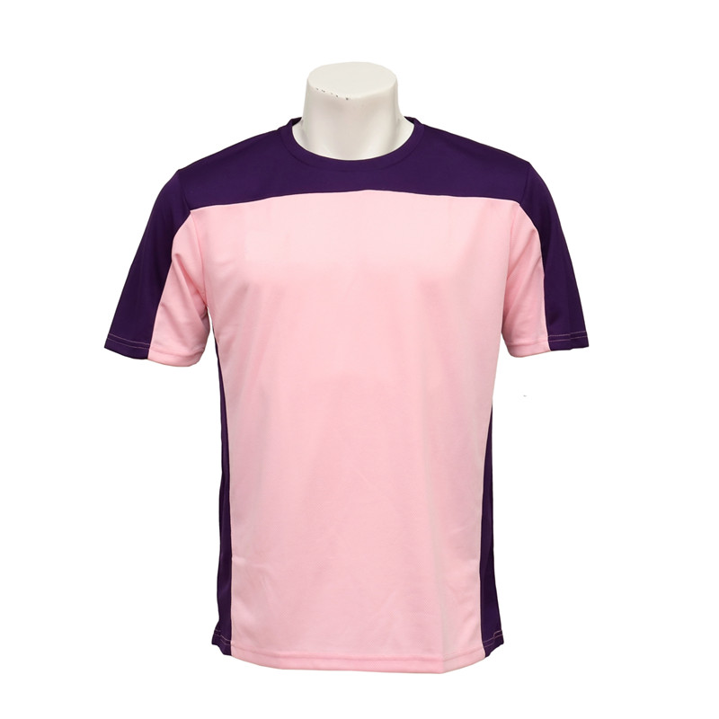 Junior's Cut and Sewn Pink and Purple Microfiber Soccer Jersey