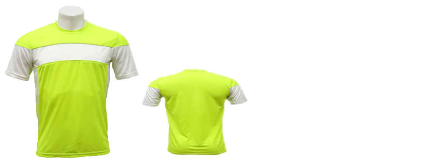 Men's 100% Polyester Short-sleeved Fluorescent Yellow and White Cut and Sewn Soccer Jersey 