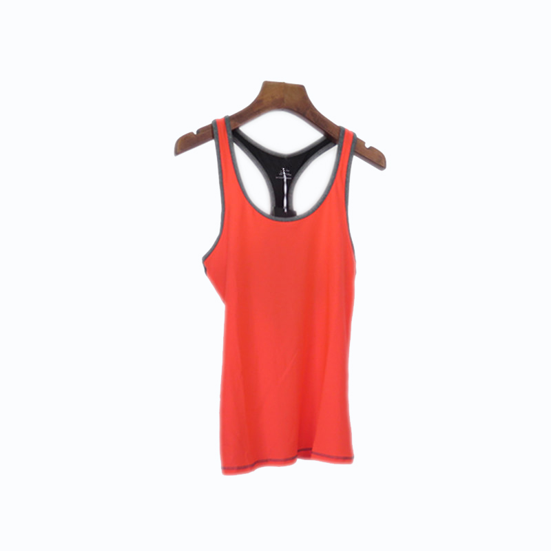 Women's Sleeveless Large Round-neck Tank Top with Mesh Back