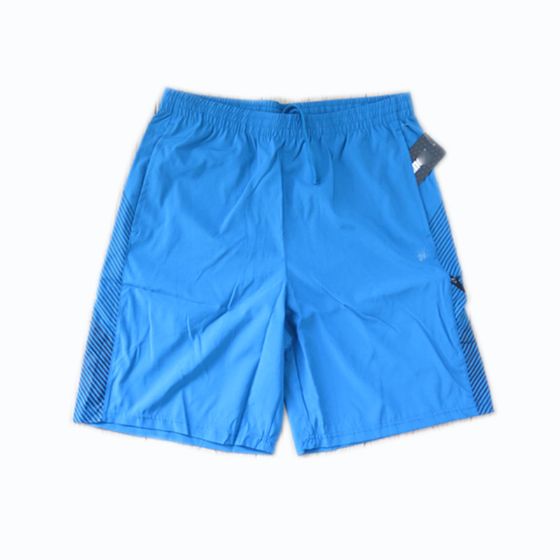 Men's Dry Fast Woven Polyester Shorts with Zip-up Pockets and Drawstring