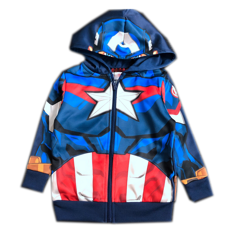 Boys' Captain Full Sublimation-printed Zip-up Hooded Fast Dry acket