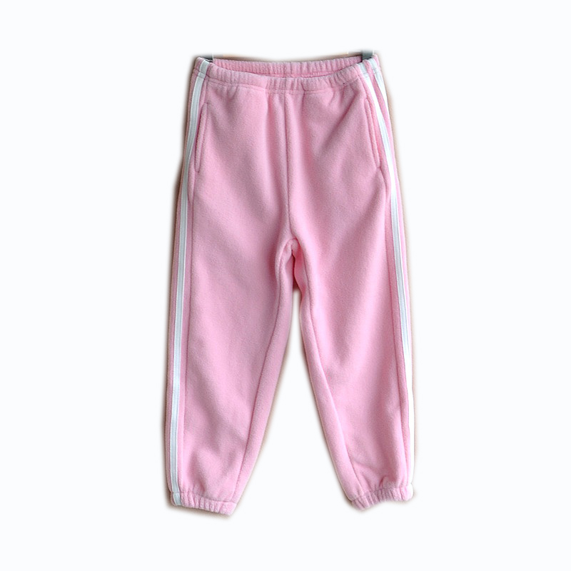 Girls' Outdoor and Indoor Fleece Long Pants with Pockets