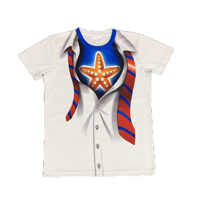 Short-sleeved Starfish Sublimation Printed Round-neck Fast-dry Promotional Jersey